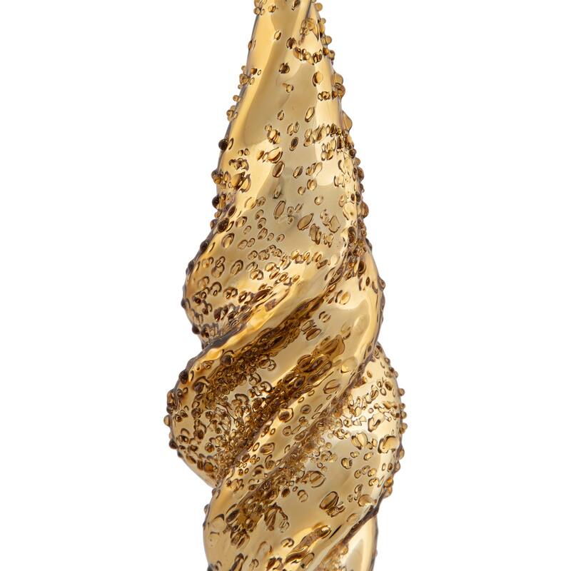 8.25" Shiny Gold Textured Finial Christmas Ornament