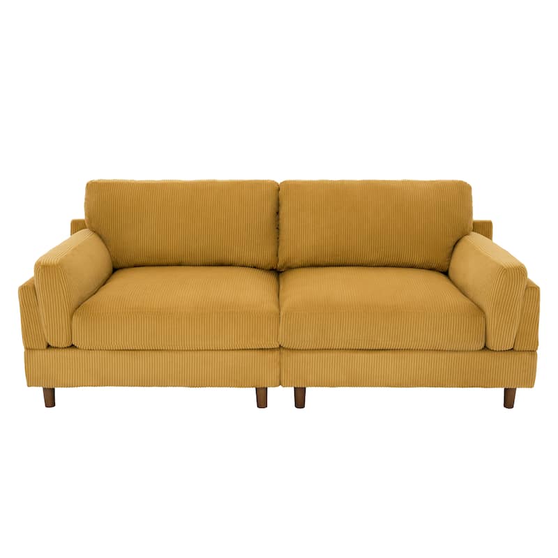 Modern 90" Loveseats Corduroy Sectional Sofa