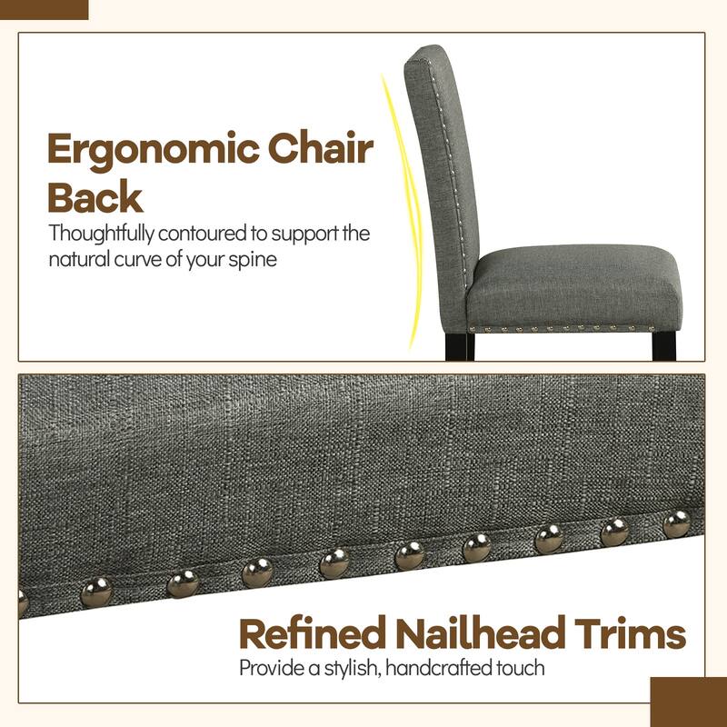 Gymax Wooden Dining Chairs Set of 4 w/Solid Rubber Bent Wood Legs for