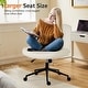 preview thumbnail 8 of 6, PU Leather Criss Cross Chair with Wheels, Adjustable Swivel Fabric Task Vanity, Armless Home Office Desk Chair - N/A