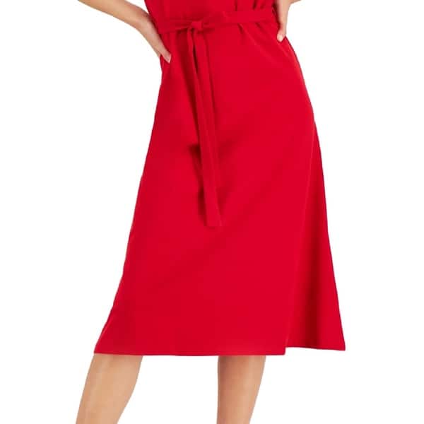 Tommy Hilfiger Women's Short Sleeve Flare Polo Dress Red Size Small - Bed  Bath & Beyond - 40630356
