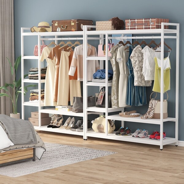 Free Standing Closet Organizer Storage Shelves and Hanging Bar On Sale Bed Bath Beyond 31297237