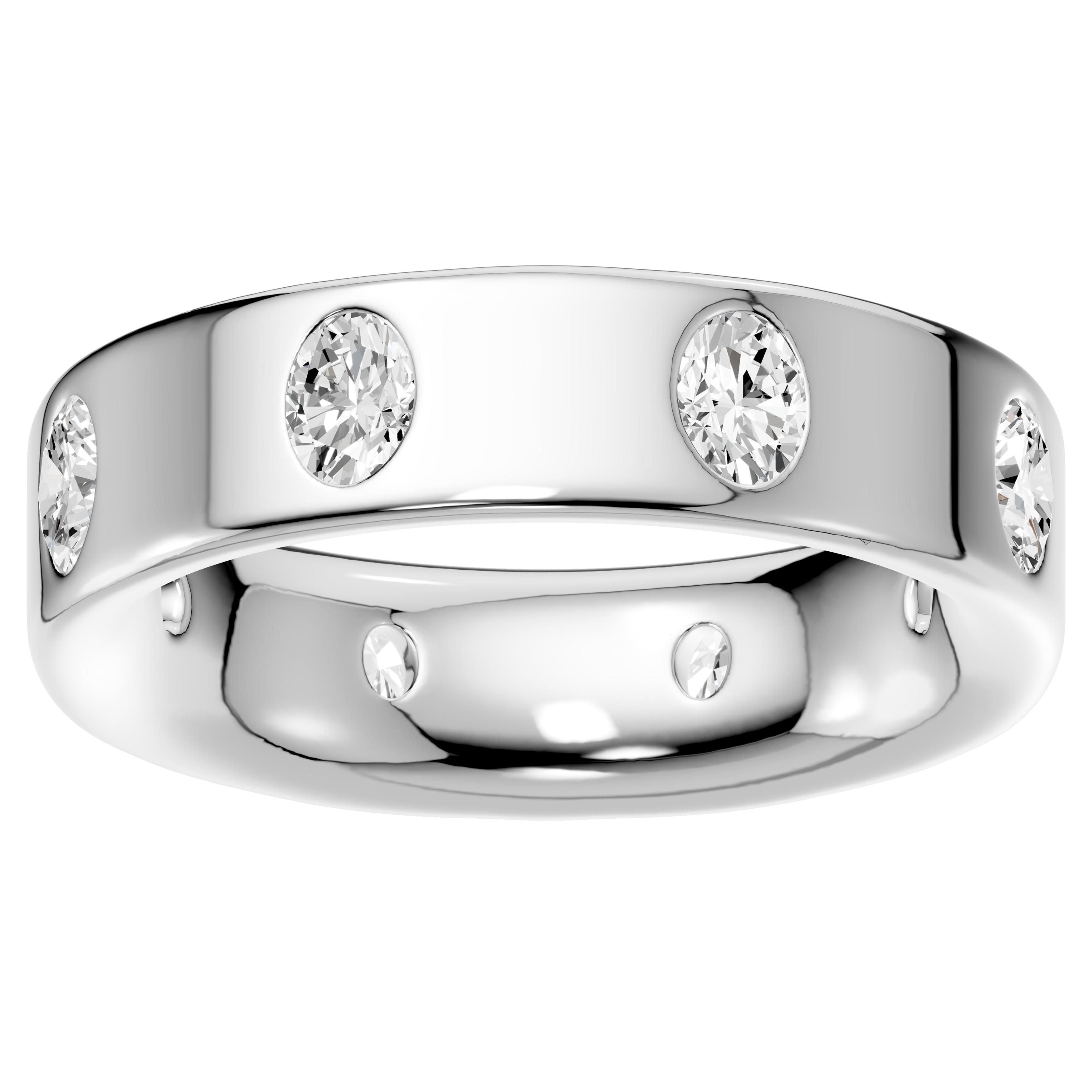 AEON Sterling Silver Men's 2cttw Lab Grown Diamond Wedding Band