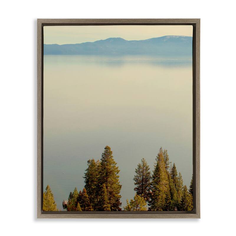 Stupell Pure Bliss Lake View Framed Floater Canvas Wall Art Design By Gemma Bardot - 17 x 21 - Brown