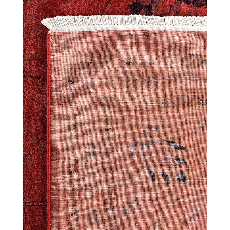 Fine Vibrance, One-of-a-Kind Hand-Knotted Area Rug - Red, 9' 2" x 12' 1" - 9' 2" x 12' 1"