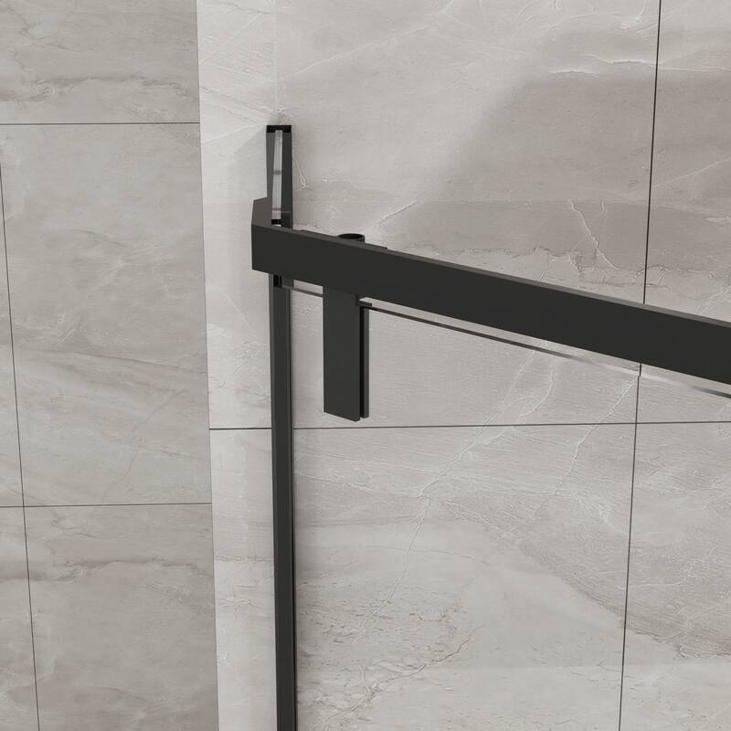 36"Wx72"H Neo-Angle Frameless Shower Door, Pivot, Tempered Glass