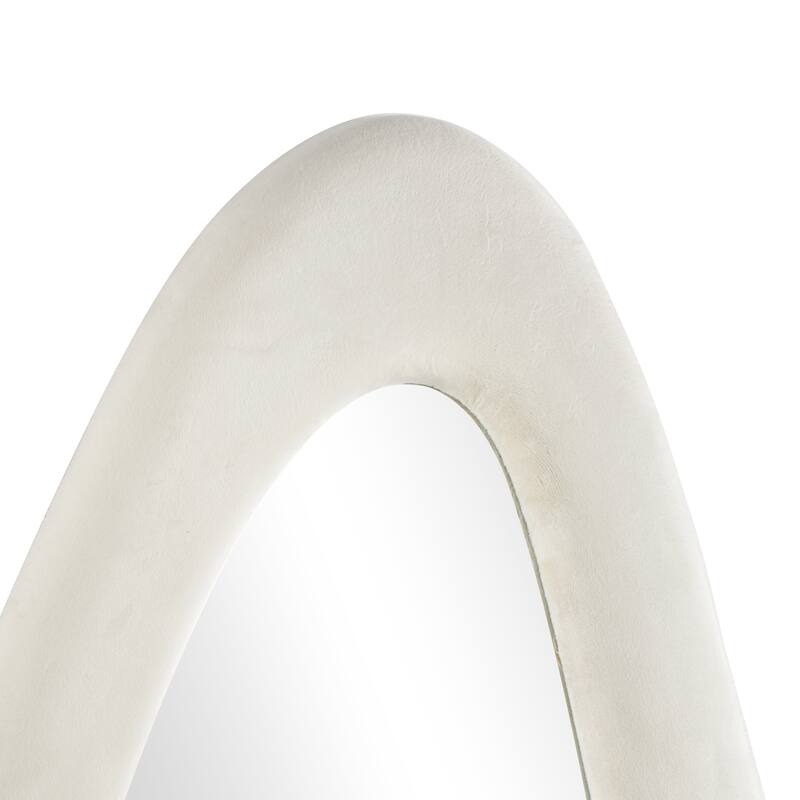 Velvet Abstract Wavy Wall Mirror - Black or White - Roche River Decor
