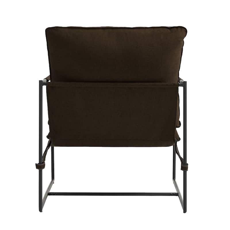 Metal Framed Armchair Sling Accent Chair Set of 2