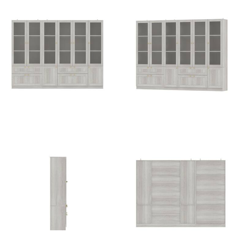 Elegant White Modular Bookcase: Stylish and Flexible Storage Solution for Your Home