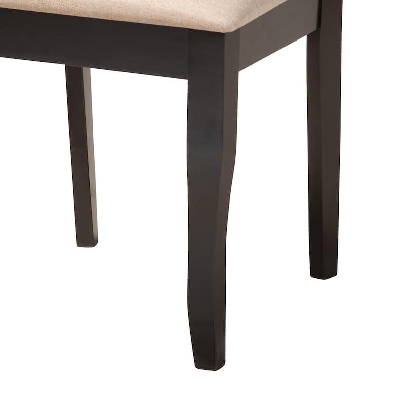 Selby Modern Fabric and Wood 5-Piece Dining Set