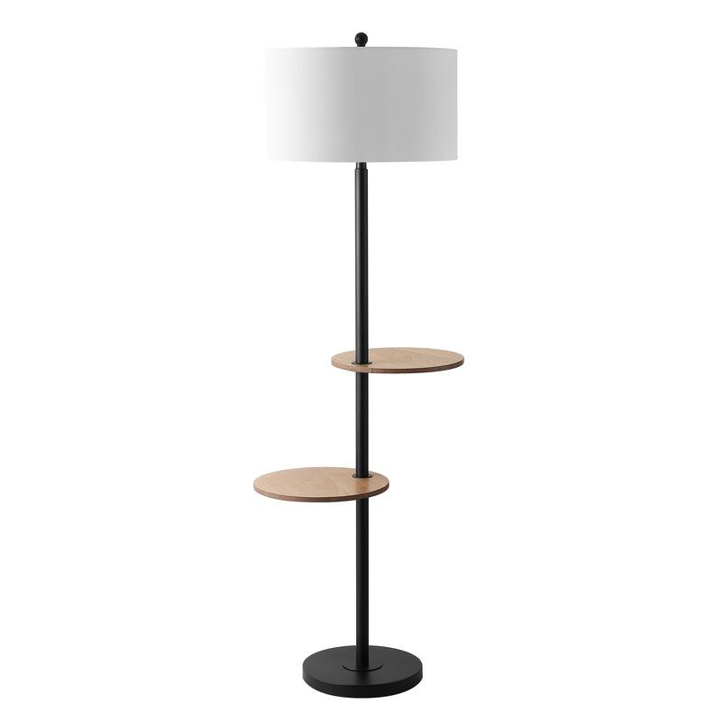 SAFAVIEH Lighting Kelsen 63-inch LED 2-shelf Floor Lamp - 22" W x 18" L x 62.8" H