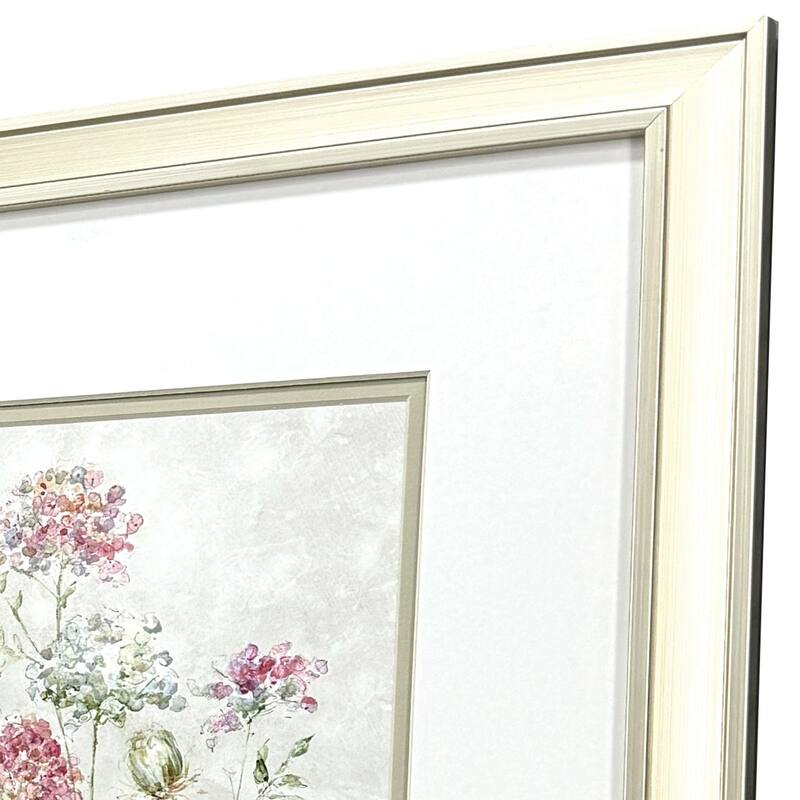 HomeRoots Set Of Two Soft Lace Gold Framed Wall Art