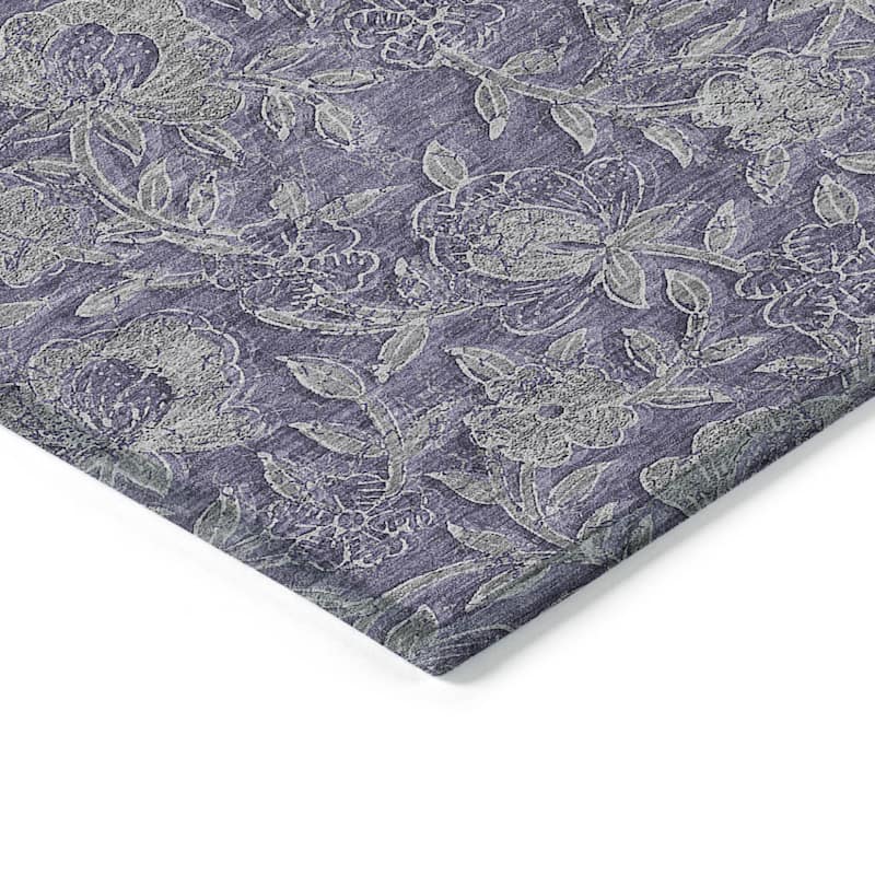 HomeRoots Floral Transitional Rectangle Outdoor Rug