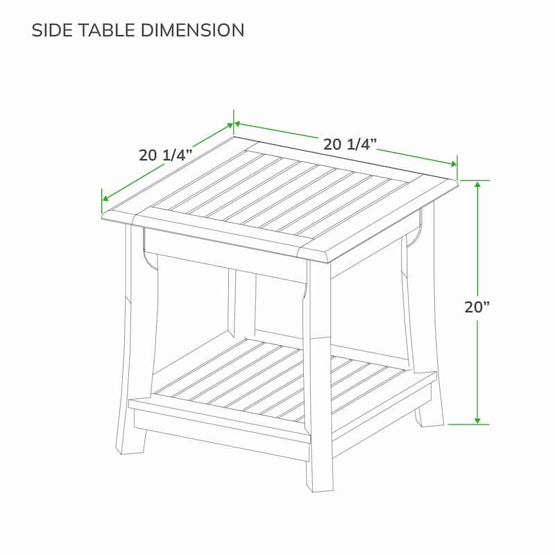 Cambridge Casual Chara Teak Outdoor Side Table