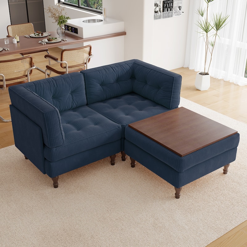 Madison Oversized Upholstered Corduroy Modular Sectional Sofa