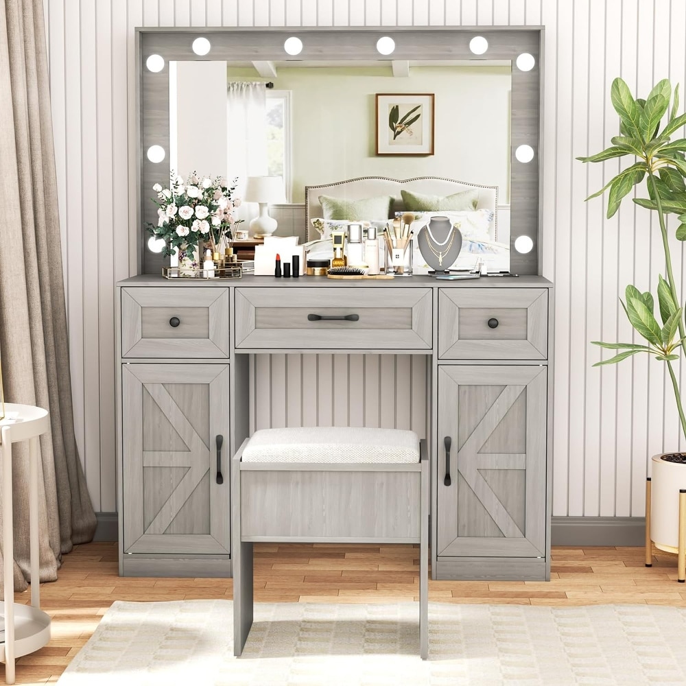 Grey Makeup Vanities Bed Bath Beyond