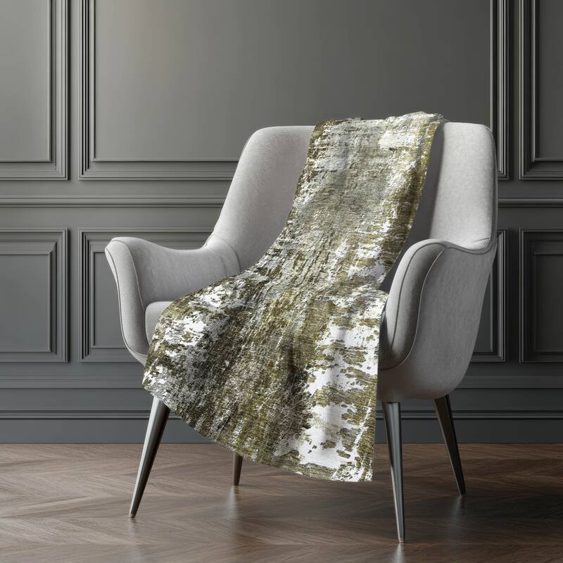 Premium Machine Washable Abstract Modern Sherpa Throw Blanket