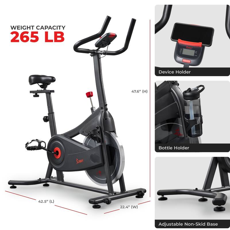 Sunny Health & Fitness ACTIVE 100 Smart Magnetic Cycling Exercise Bike - SF-B124066