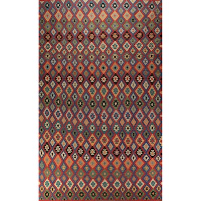 Palace Size Kilim Oriental Large Rug Hand-Woven Wool Carpet - 9'11"x 16'6"