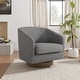 preview thumbnail 4 of 88, 31.1'' W Modern Barrel Swivel Accent Chair Grey-Linen