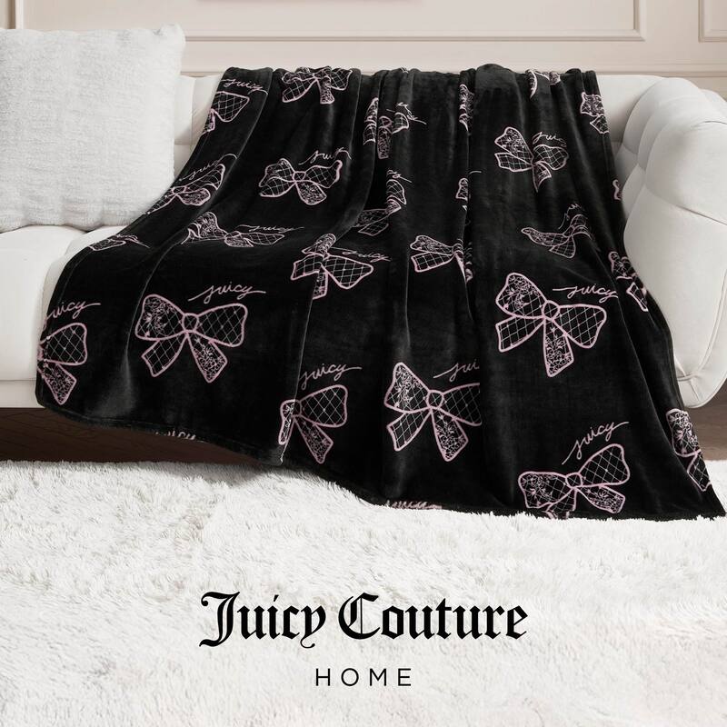 Juicy Couture 60"x70" Plush Throw Blankets