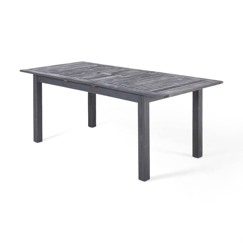Nestor Outdoor Expandable Acacia Wood Dining Table by Christopher Knight Home