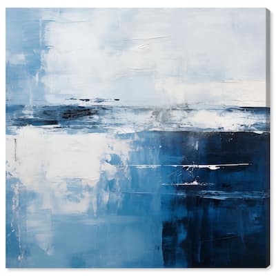 Layers of Blue Canvas by Art Remedy, Gallery Wrapped