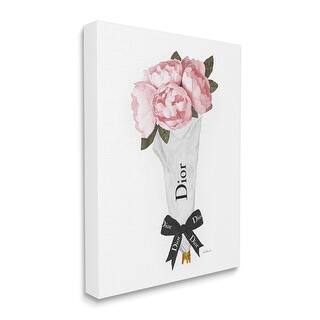 Stupell Soft Pink Spring Bouquet Glam Fashion Bow Canvas Wall Art - Bed ...