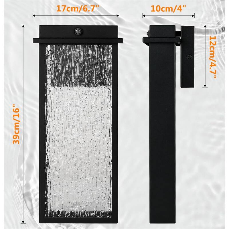 Outdoor Light Fixture Anti-Rust Wall Lantern Sconce, Integrated LED Porch Light