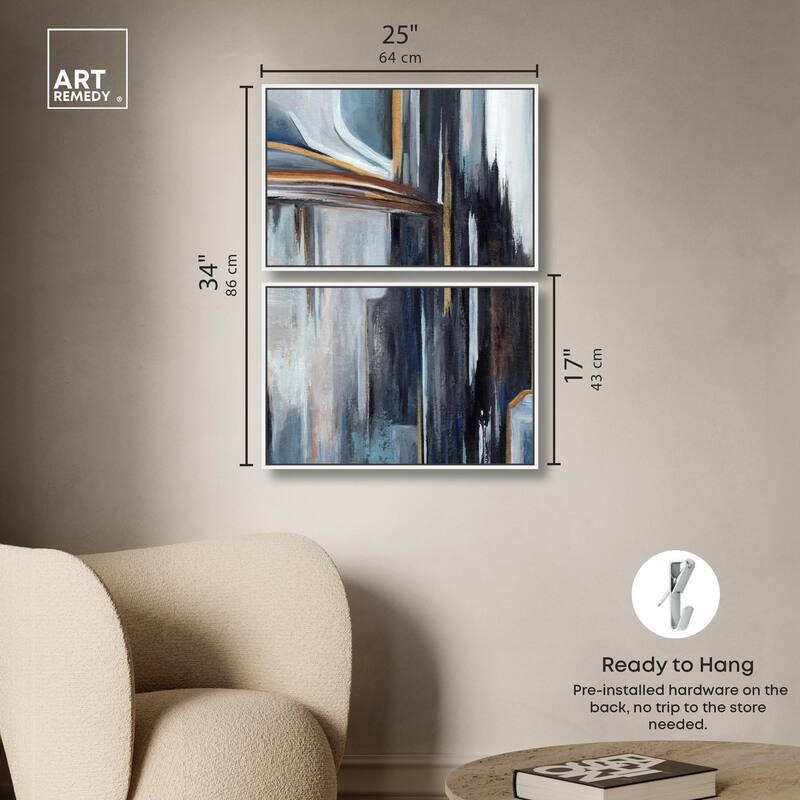Aftereffect Canvas Set of 2 by Art Remedy