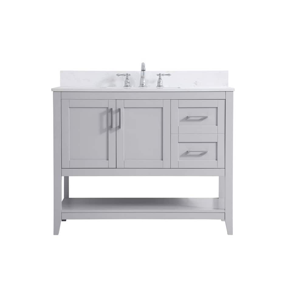 Elegant Lighting VF16042-BS Aubrey 42" Free Standing Single Basin