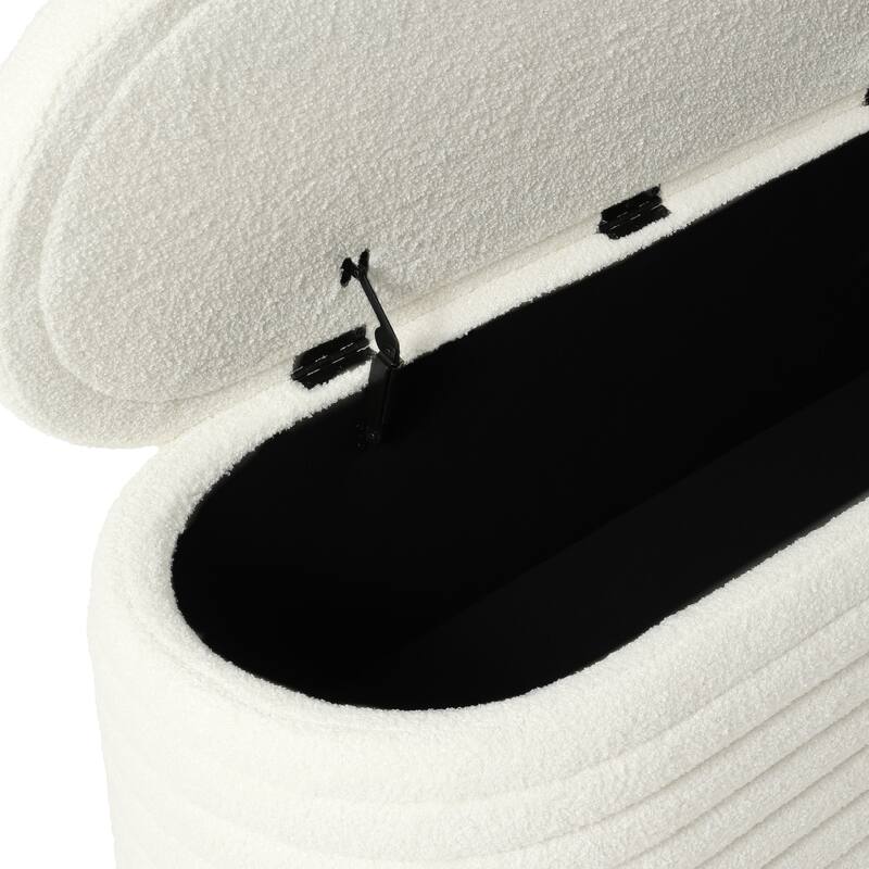 Bayville Sherpa Polyester Flip Top Storage Ottoman - 54"