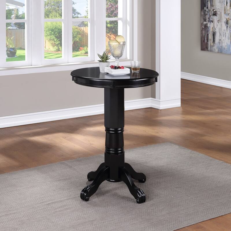 Florence 30-inch Round Wood Pub Table