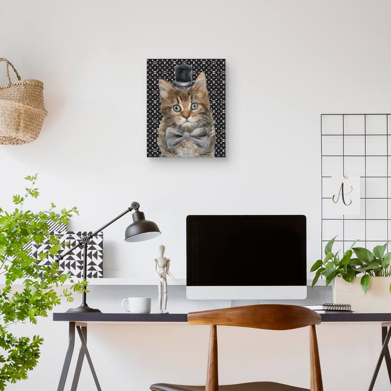 Top Hat Cat Brands II Canvas Art Print