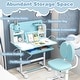 preview thumbnail 14 of 28, Costway Kid’s Study Desk & Chair Set with Tilt Desktop, Pen Holder & - See Details