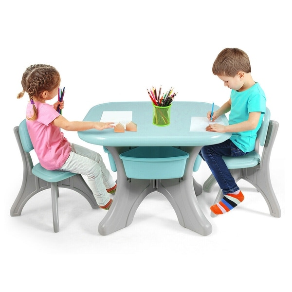 Kid Friendly Activity Table Chair Set with Built in Storage for Creative Play On Sale Bed Bath Beyond 30732391