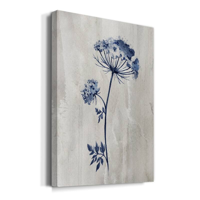 Indigo Botanical I Premium Gallery Wrapped Canvas - Ready to Hang