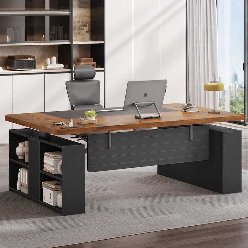63" Executive Standing Desk Storage Executive Height Adjustable Desk