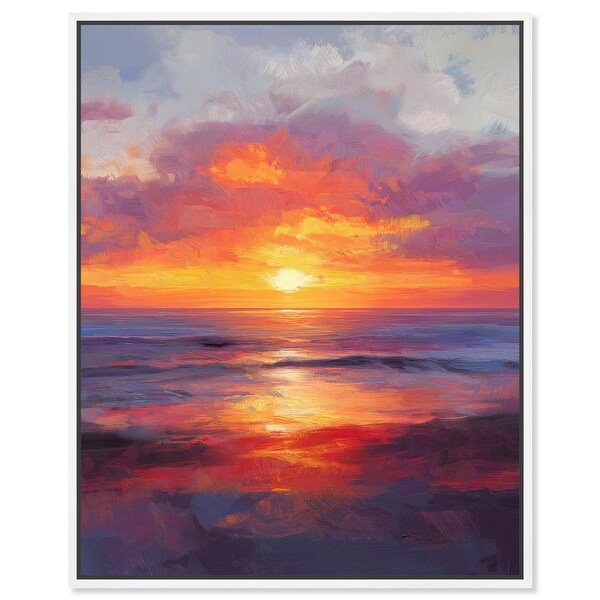 Seascape I Canvas Sunset Paintings by Art Remedy - Bed Bath