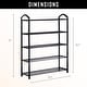 preview thumbnail 3 of 5, 31 in. H 15-Pair 5-Tier Black plastic Shoe Rack, Sturdy Shoe Shelf Storage for Bedroom, Entryway and Hallway