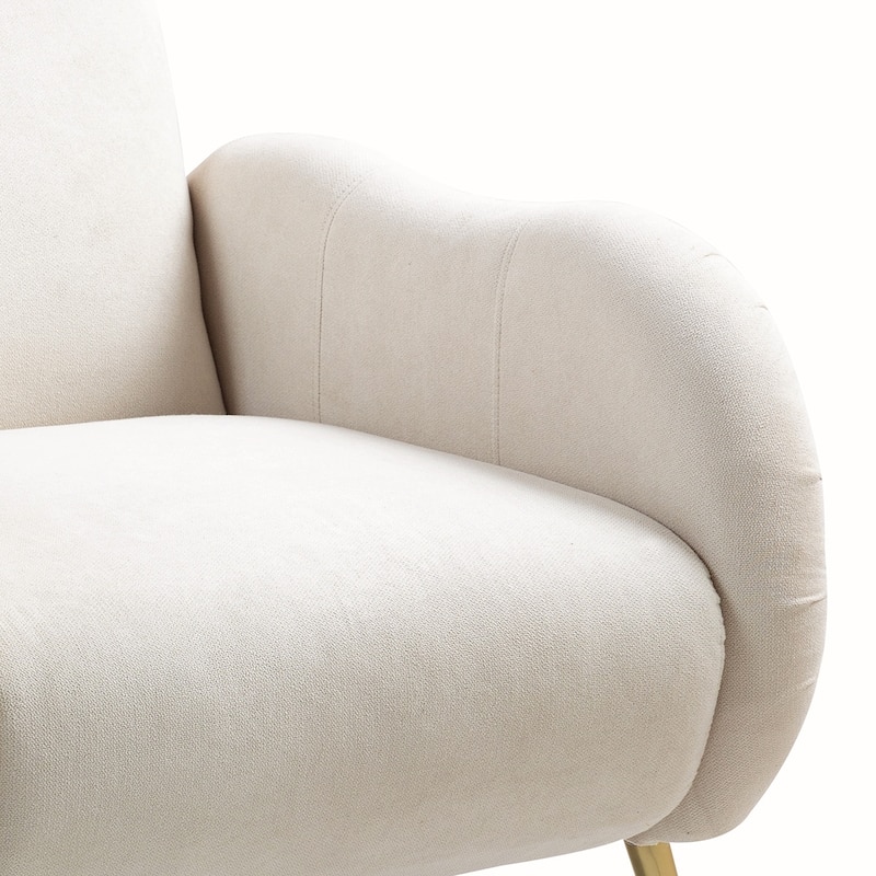 Accent Chair With Metal Gold Legs