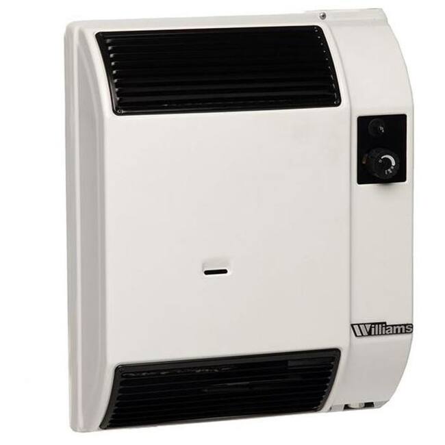Williams 0743511 7,400 BTU 72% AFUE Liquid Propane Wall Mounted Heater - White