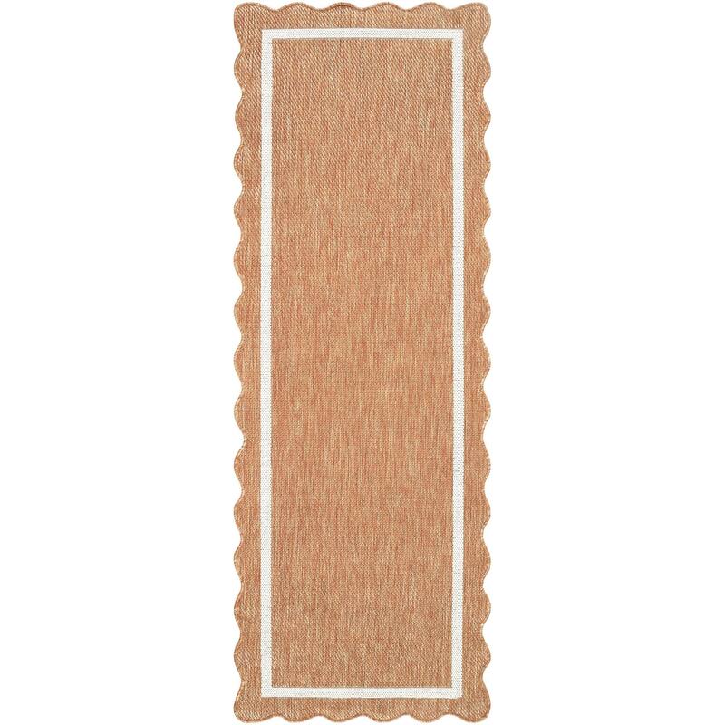 Livabliss Miami Beach Traditional Indoor / Outdoor Area Rug - Rust - 2'7" x 7'3"