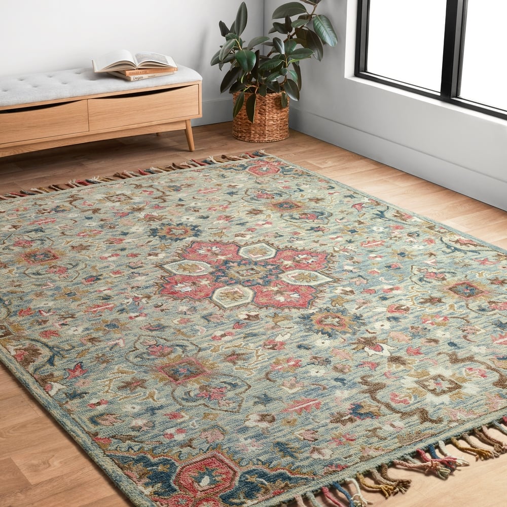 Alexander Home Sahara Boho Blossom Hand-hooked Area Rug
