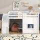 preview thumbnail 3 of 14, Twin Size Loft Bed with Storage Staircase and Underbed Window