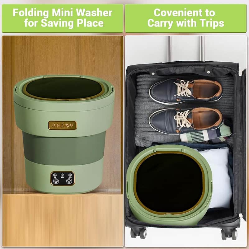 12L Mini Portable Washing Machine and Dryer for RV Travel Hotel Laundry - N/A