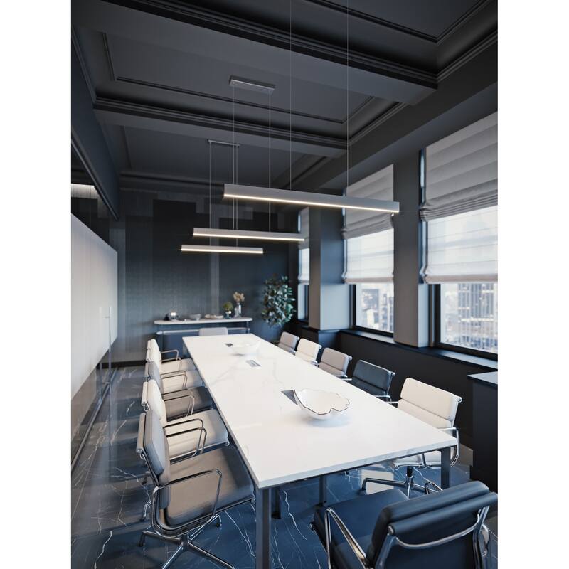 Stealth 36" Linear LED Pendant - 120V - Satin Nickel