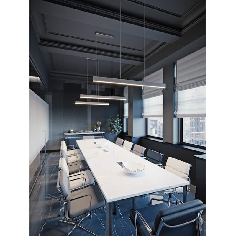 Stealth 46" Linear LED Pendant - 120-277V - Satin Nickel