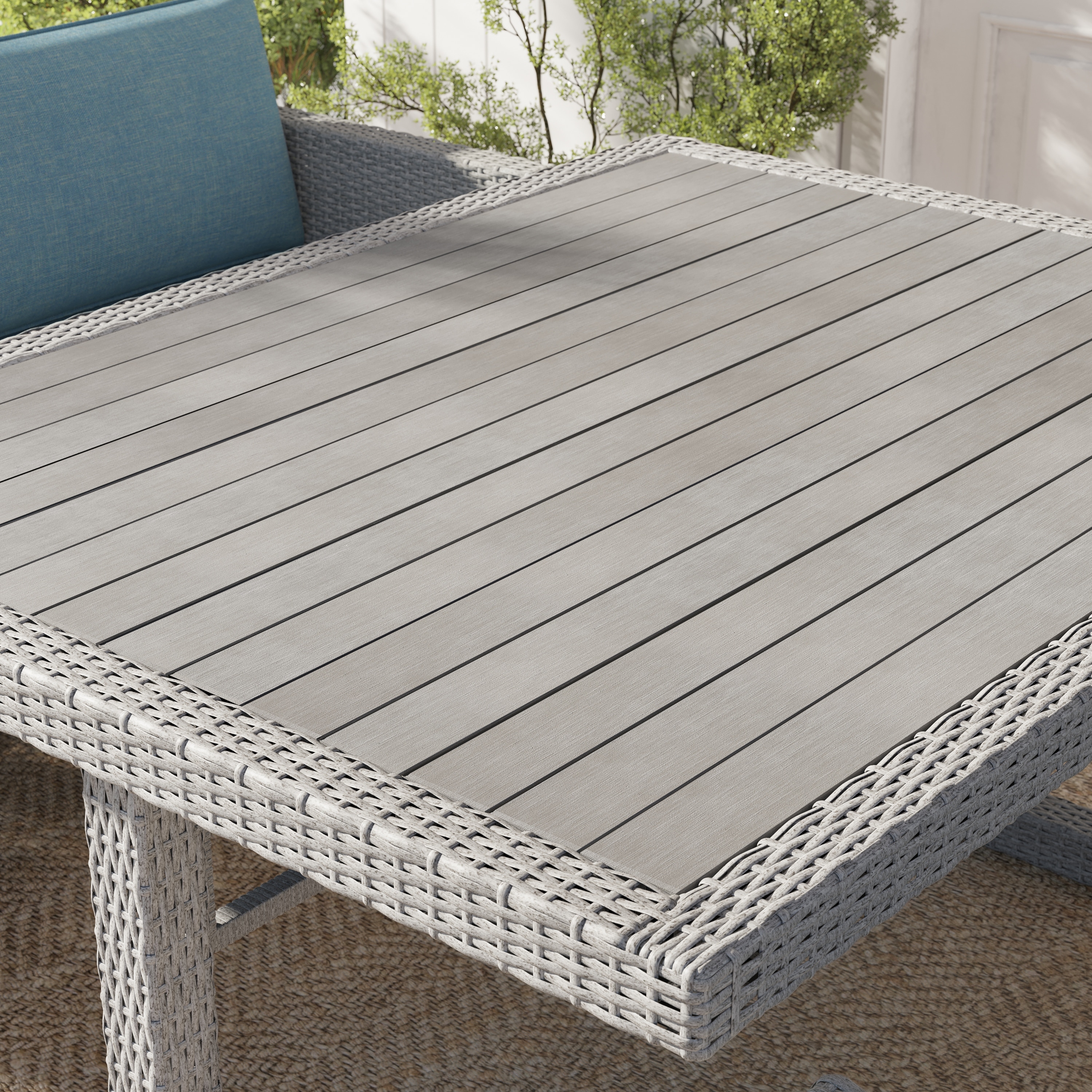 Corvus Martinka Aluminum 7 piece Wicker Outdoor Patio Dining Set