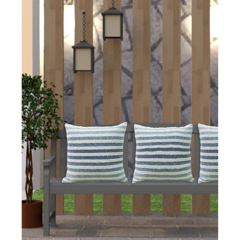 Linden Street Cotton Ombre Textured Stripe Decorative Pillow 20X20 Inches